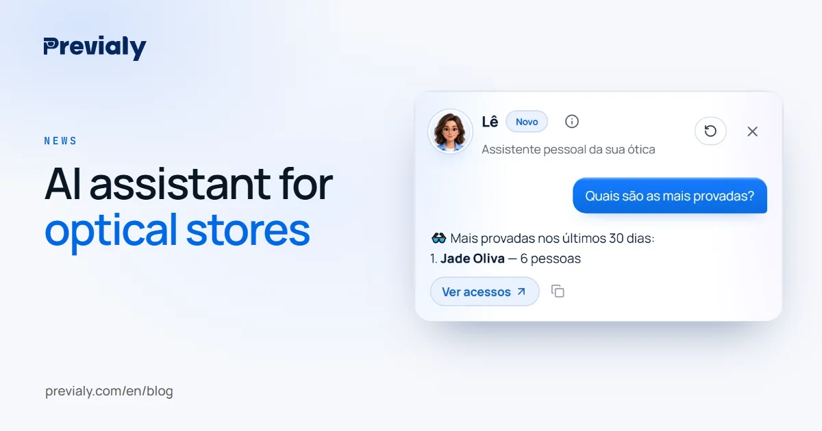 Previaly panel with Lê, the AI assistant, answering an optical store's open orders